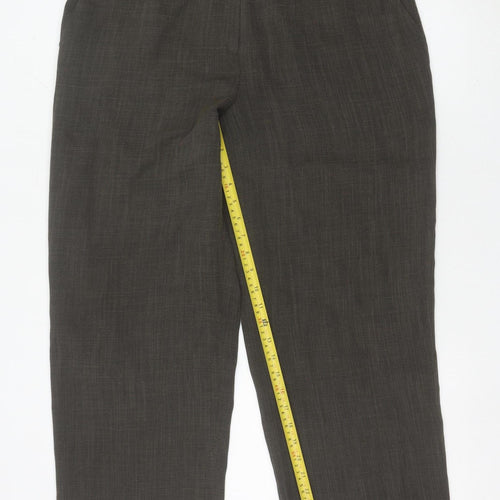 Vicini Women’s Brown Size 18 Straight Leg Polyester Trousers
