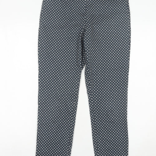 H&M Women’s Black White Geometric Slim Trousers Size 12