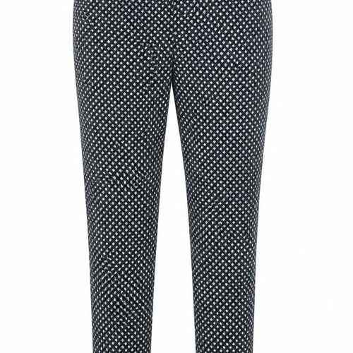 H&M Women’s Black White Geometric Slim Trousers Size 12