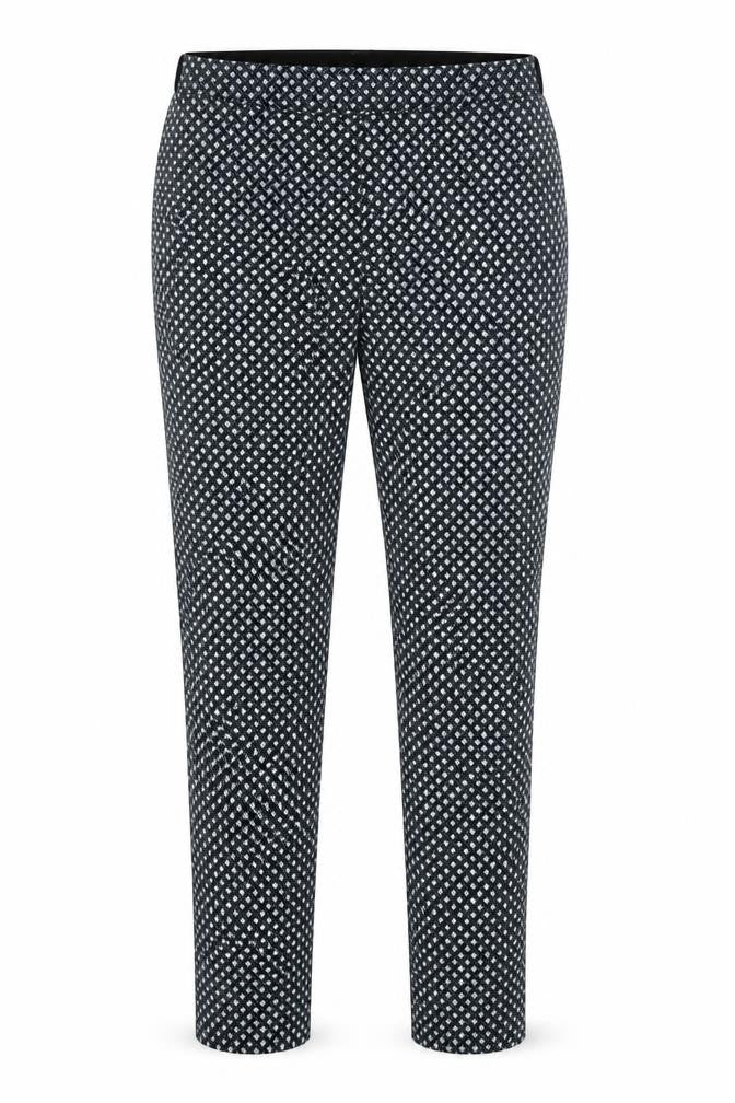 H&M Women’s Black White Geometric Slim Trousers Size 12