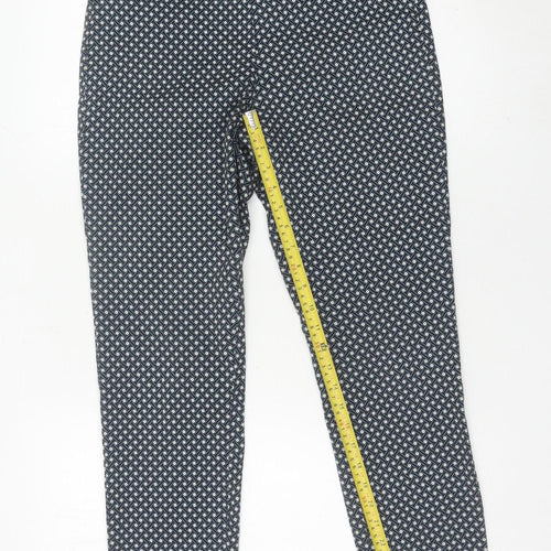 H&M Women’s Black White Geometric Slim Trousers Size 12