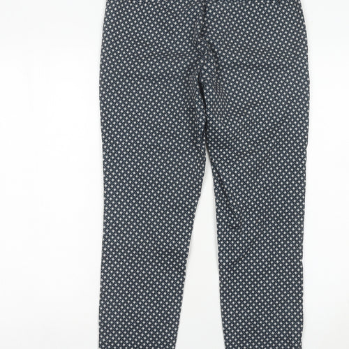 H&M Women’s Black White Geometric Slim Trousers Size 12