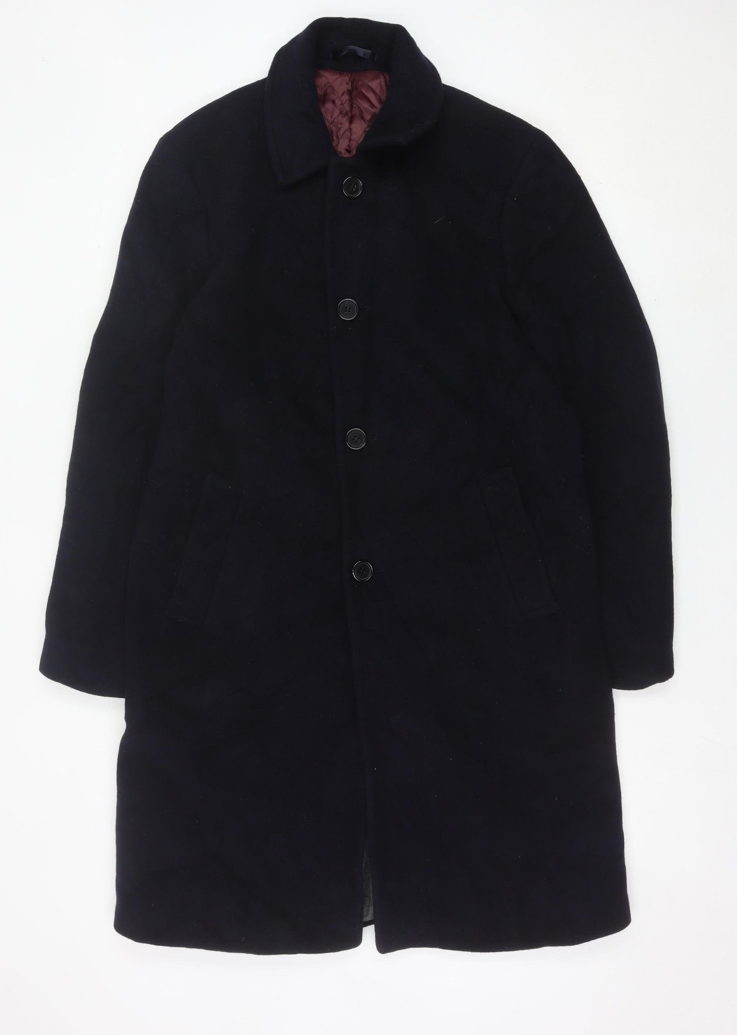 Marks and Spencer Men’s Navy Wool Cashmere Overcoat M 38-40"