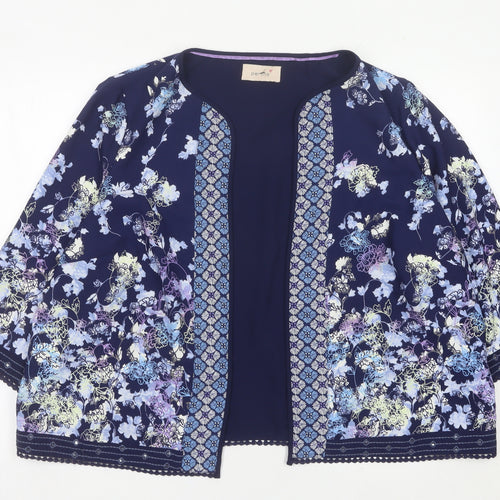 Marks and Spencer Women’s Blue Floral Kimono Blouse Size 24
