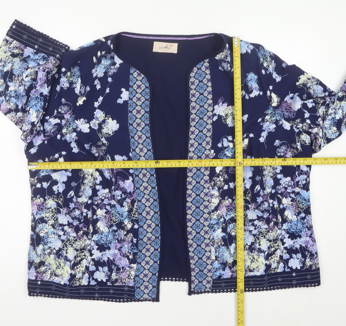 Marks and Spencer Women’s Blue Floral Kimono Blouse Size 24