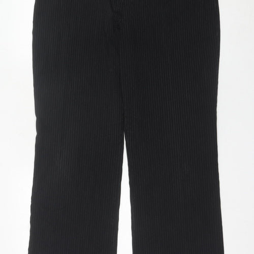 Marks and Spencer Womens Black Pinstripe Dress Pants Size 18 Regular