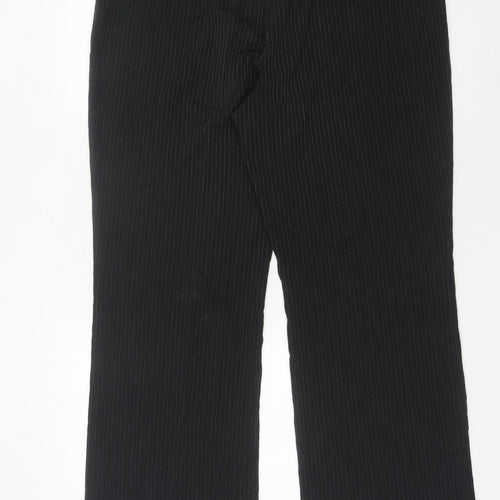Marks and Spencer Womens Black Pinstripe Dress Pants Size 18 Regular