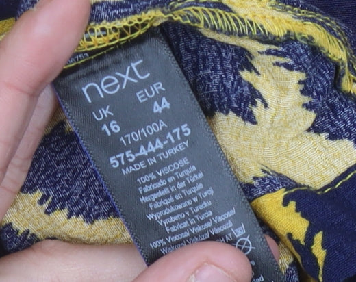 Next Women’s Multicoloured Animal Print Tunic Blouse Size 16