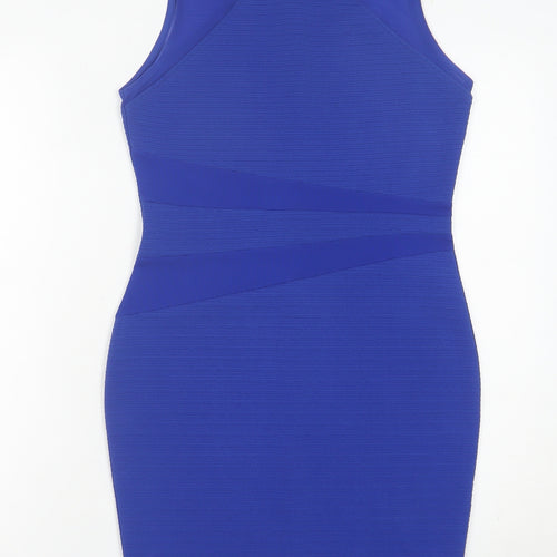 River Island Women’s Blue Bodycon Dress Size 10 Sleeveless Party Wear