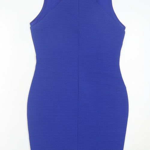 River Island Women’s Blue Bodycon Dress Size 10 Sleeveless Party Wear