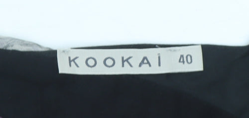 Kookai Womens Purple Grey Geometric Silk Shift Dress Size 12