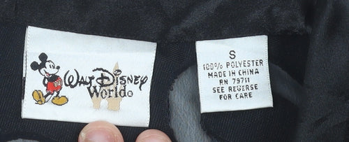 Disney Women Black Satin Mickey Mouse Pyjama Shirt Top S