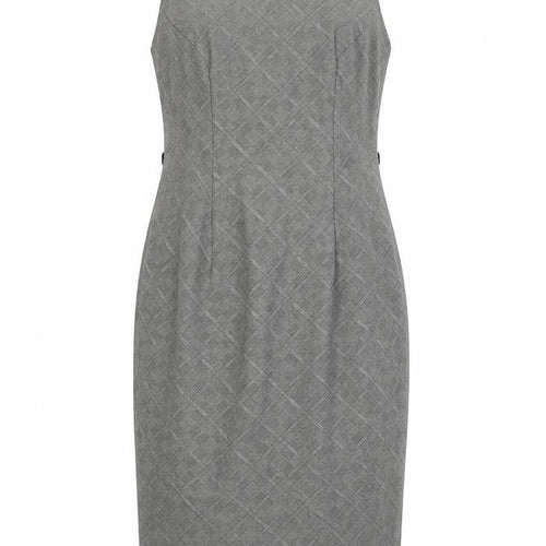 Wallis Women’s Grey Check Sheath Dress Size 10 Sleeveless Workwear