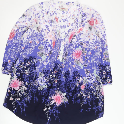 Marks and Spencer Womens Multicoloured Floral Tunic Blouse Size 16