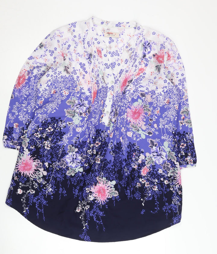Marks and Spencer Womens Multicoloured Floral Tunic Blouse Size 16