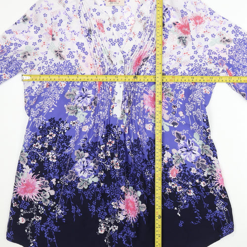 Marks and Spencer Womens Multicoloured Floral Tunic Blouse Size 16