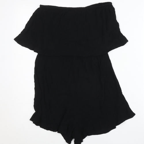 ASOS Women’s Black Tall S Off Shoulder Viscose Playsuit