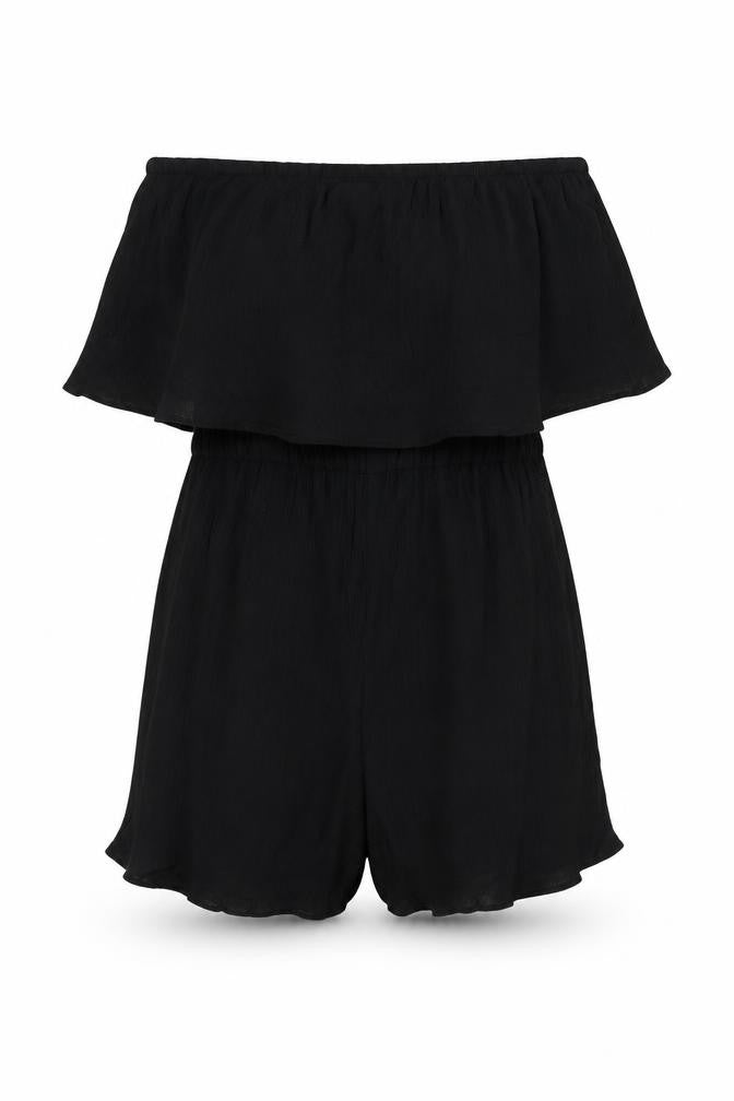 ASOS Women’s Black Tall S Off Shoulder Viscose Playsuit