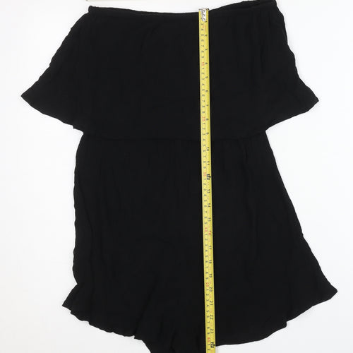 ASOS Women’s Black Tall S Off Shoulder Viscose Playsuit