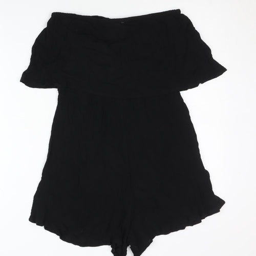 ASOS Women’s Black Tall S Off Shoulder Viscose Playsuit