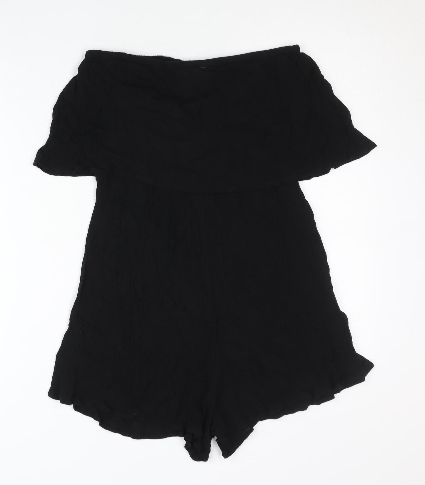 ASOS Women’s Black Tall S Off Shoulder Viscose Playsuit