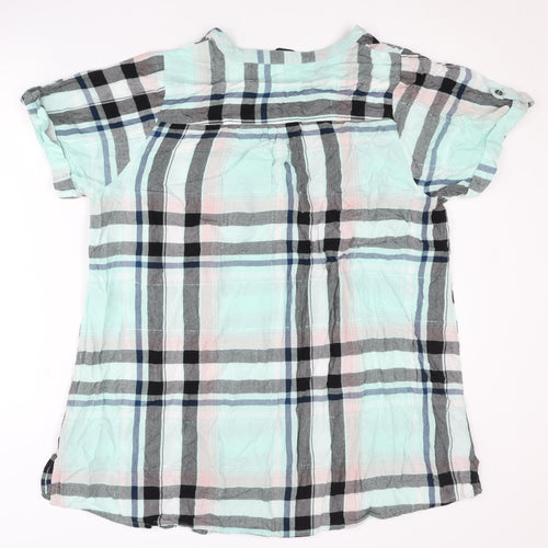 Yours Women’s Multicoloured Check Tunic Blouse UK 18 Viscose