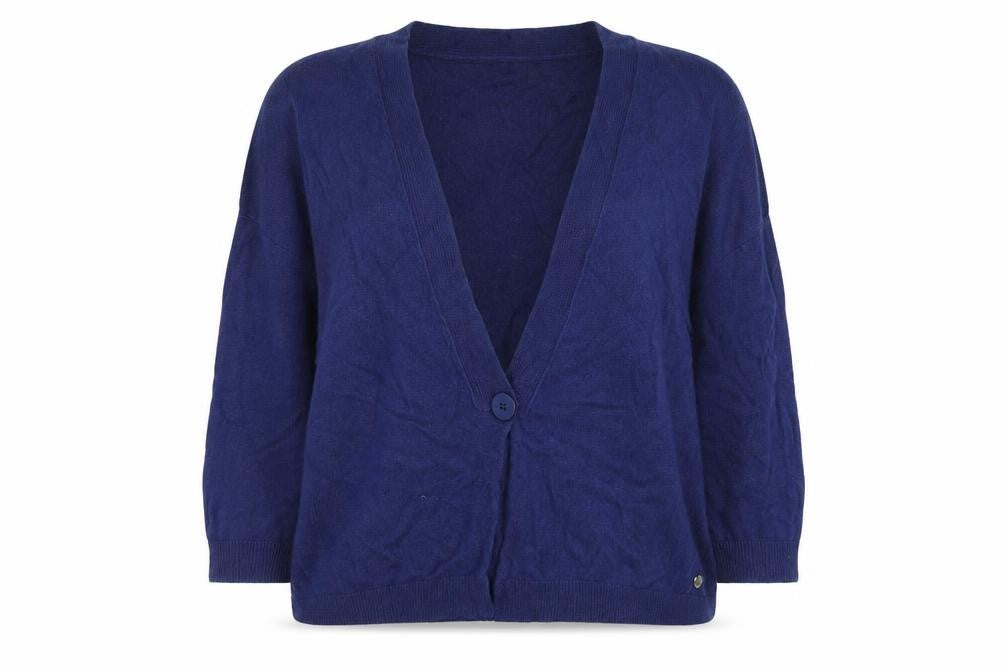 Benetton Women’s Blue Wool Blend V-Neck Cardigan Size S