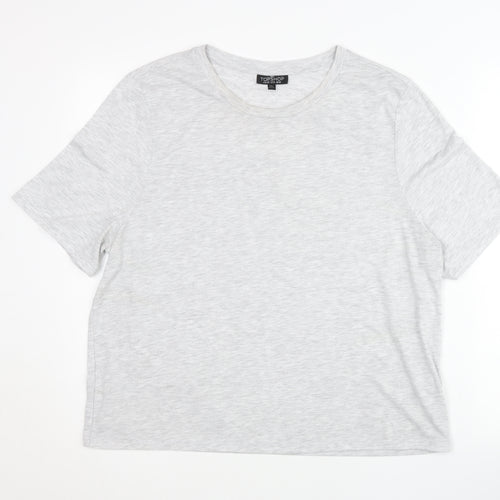 Topshop Women’s Grey Tall Size 18 Basic Short Sleeve T-Shirt