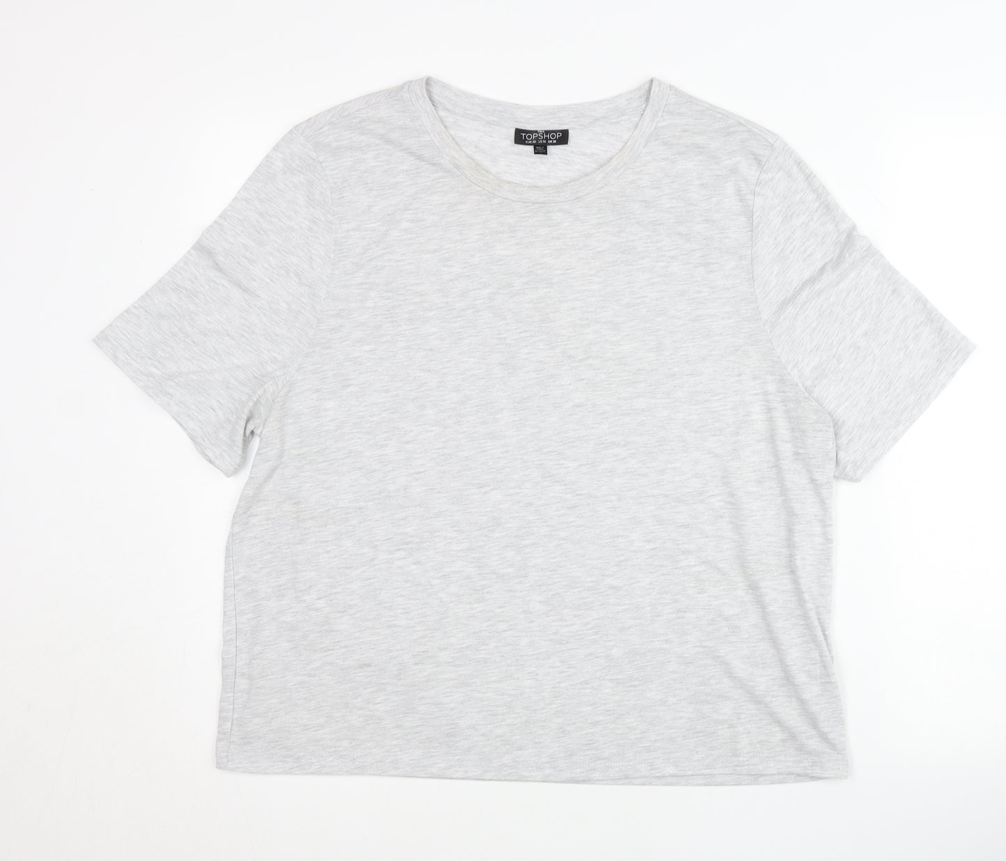 Topshop Women’s Grey Tall Size 18 Basic Short Sleeve T-Shirt
