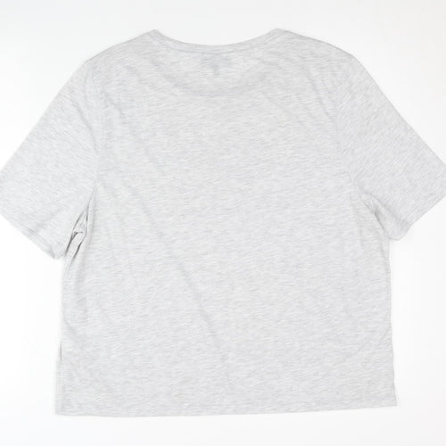 Topshop Women’s Grey Tall Size 18 Basic Short Sleeve T-Shirt