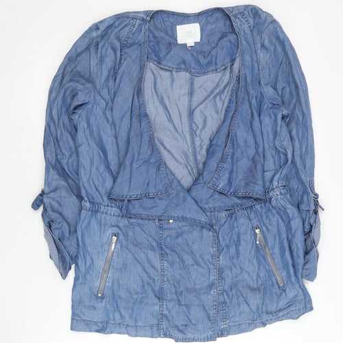 Marks and Spencer Women’s Blue Lyocell Tunic Blouse UK 14 Long Sleeve