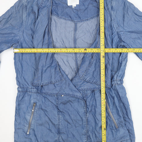 Marks and Spencer Women’s Blue Lyocell Tunic Blouse UK 14 Long Sleeve