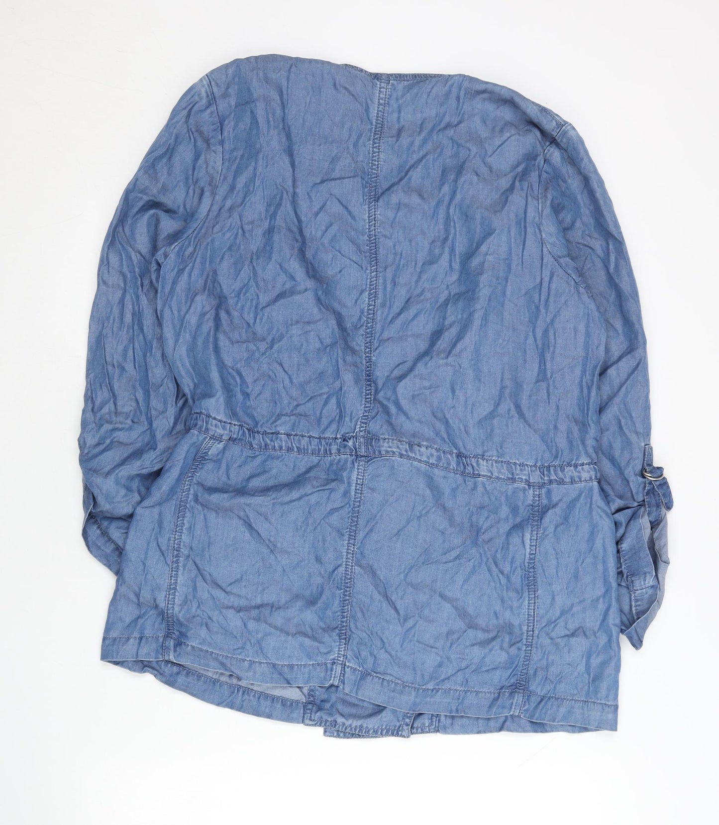 Marks and Spencer Women’s Blue Lyocell Tunic Blouse UK 14 Long Sleeve