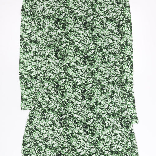 Marks and Spencer Women’s Green Shift Dress Size 10 Knee Length Long Sleeve