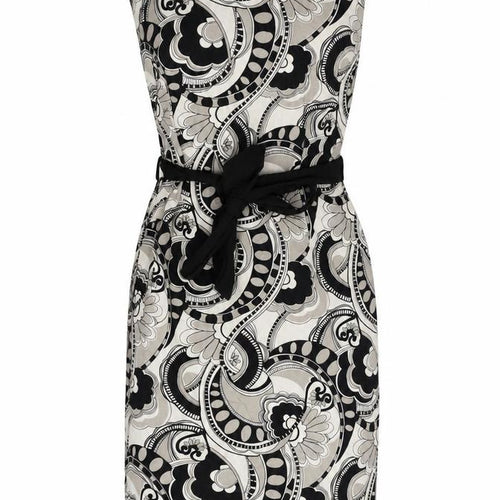 H&M Women’s Black White Geometric Sheath Dress Size 6