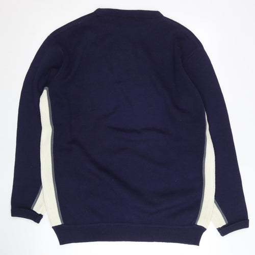 Rapid Fire Men’s Blue Medium Pullover Jumper, Crew Neck, Long Sleeve