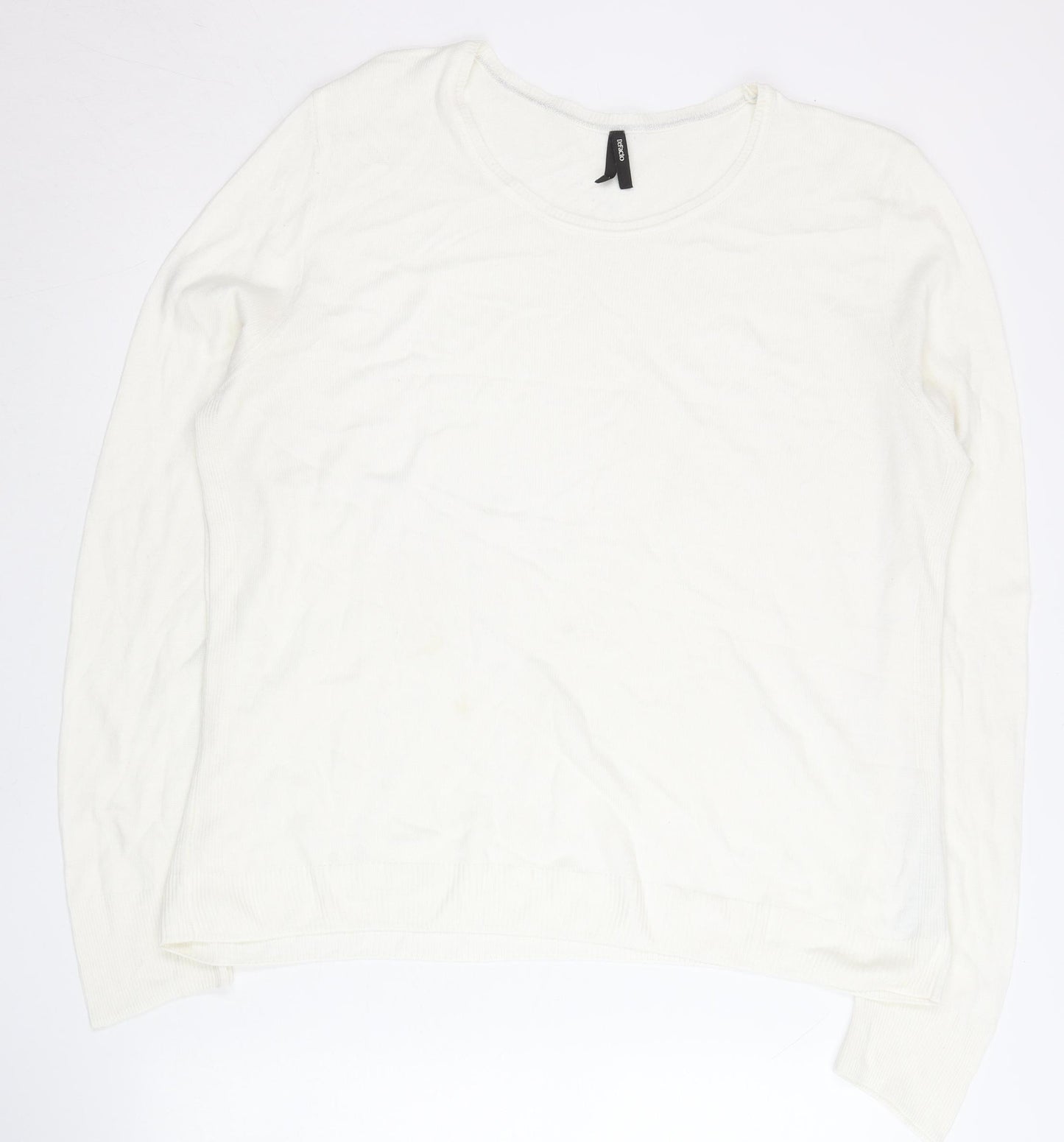 DeFacto Women’s White 7XL Pullover Jumper Round Neck Knit