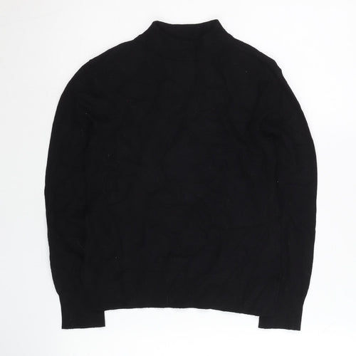 Zara Girls Black Mock Neck Pullover Jumper 11-12 Years Long Sleeve