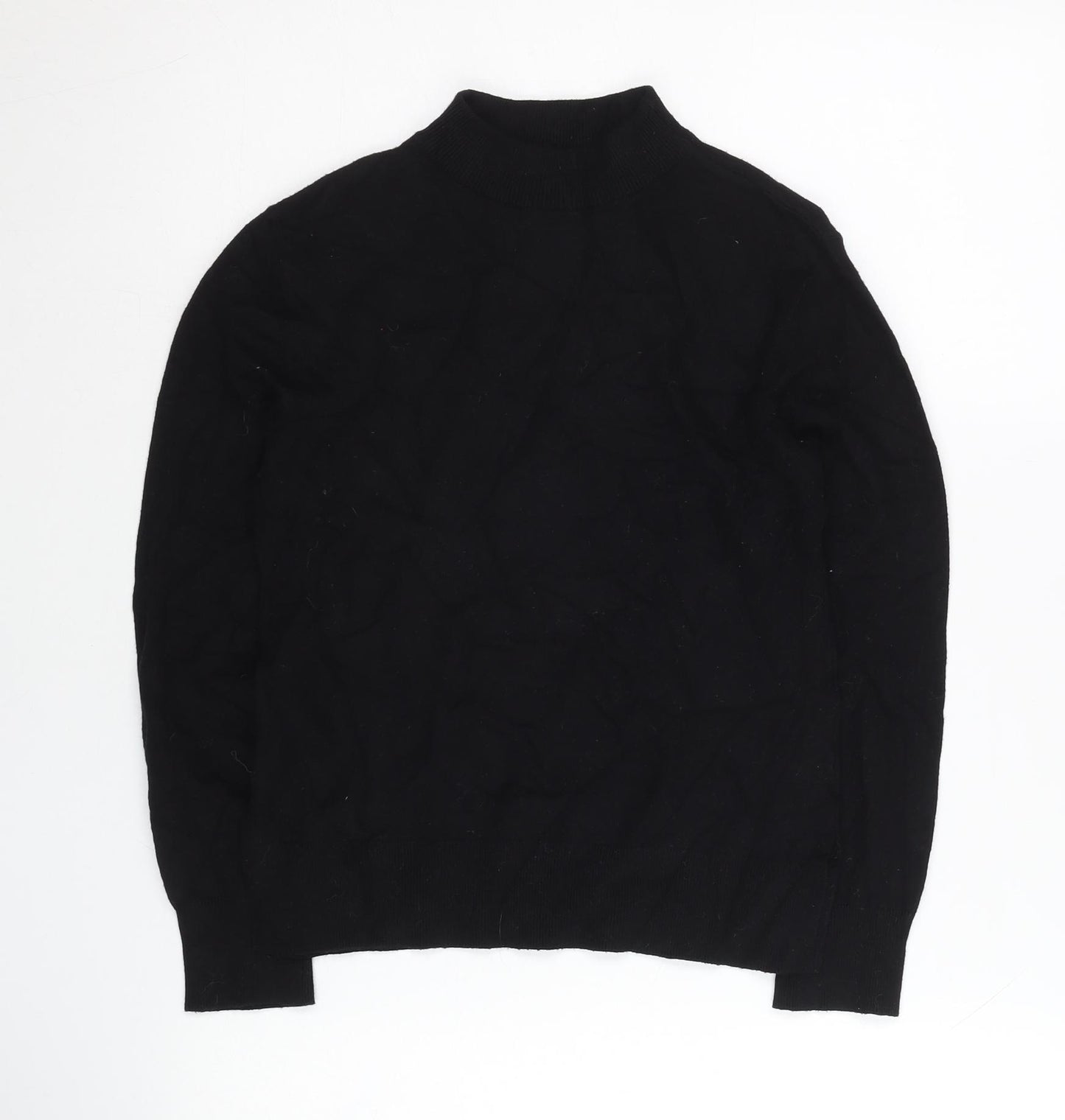 Zara Girls Black Mock Neck Pullover Jumper 11-12 Years Long Sleeve