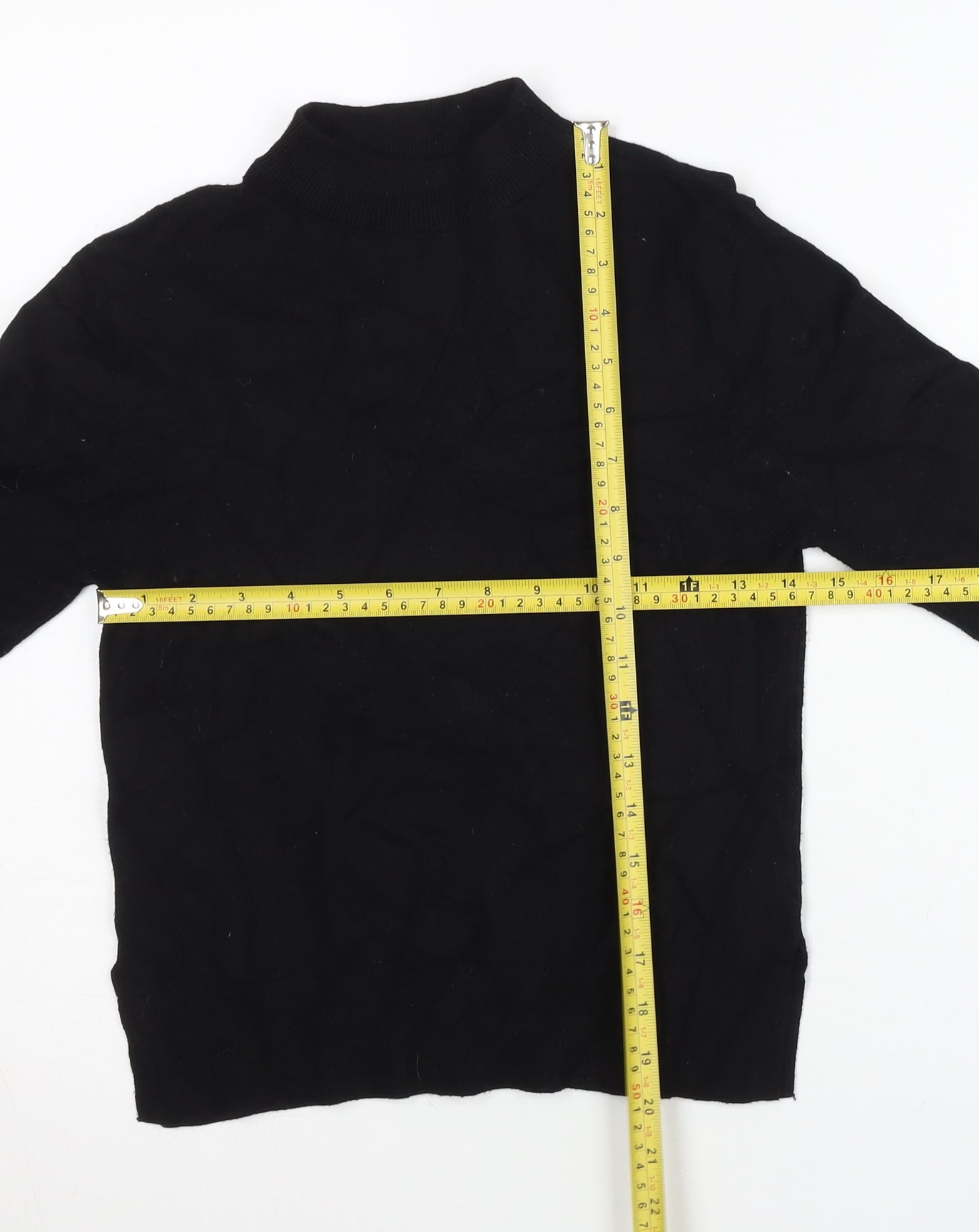 Zara Girls Black Mock Neck Pullover Jumper 11-12 Years Long Sleeve