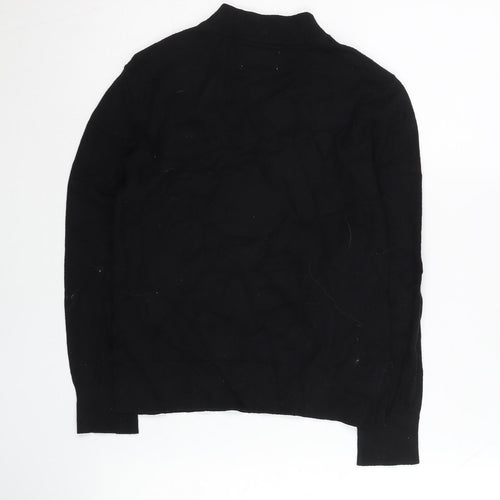 Zara Girls Black Mock Neck Pullover Jumper 11-12 Years Long Sleeve