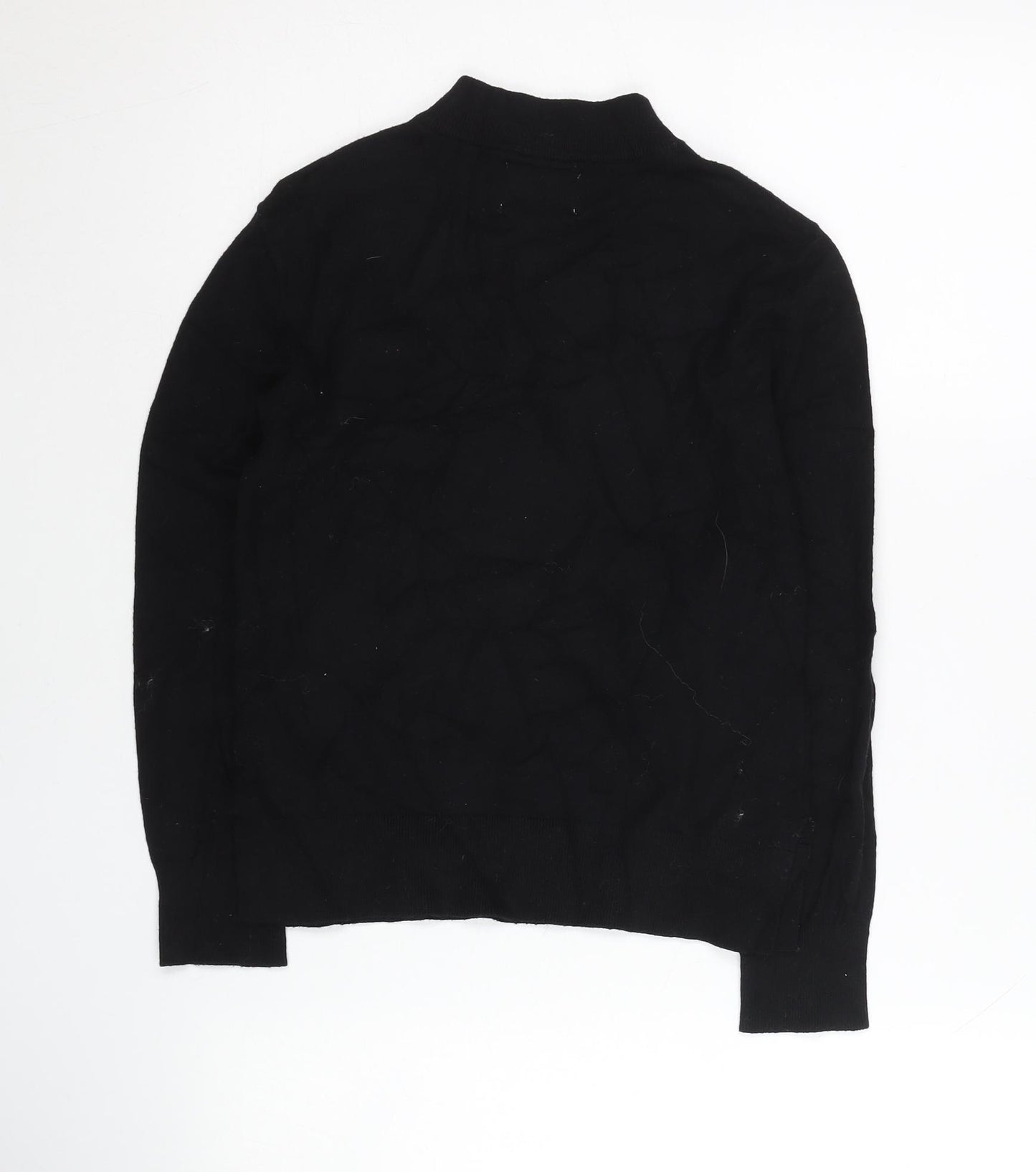 Zara Girls Black Mock Neck Pullover Jumper 11-12 Years Long Sleeve