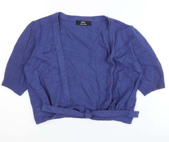 Marks and Spencer Women’s Blue Cardigan UK 10 V-Neck Knit