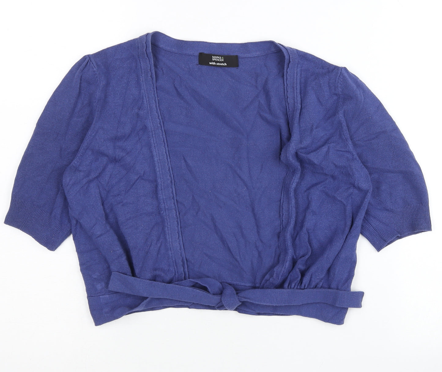 Marks and Spencer Women’s Blue Cardigan UK 10 V-Neck Knit