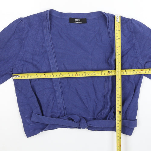 Marks and Spencer Women’s Blue Cardigan UK 10 V-Neck Knit