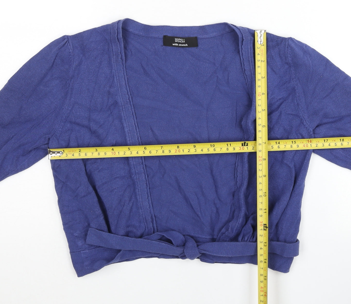 Marks and Spencer Women’s Blue Cardigan UK 10 V-Neck Knit