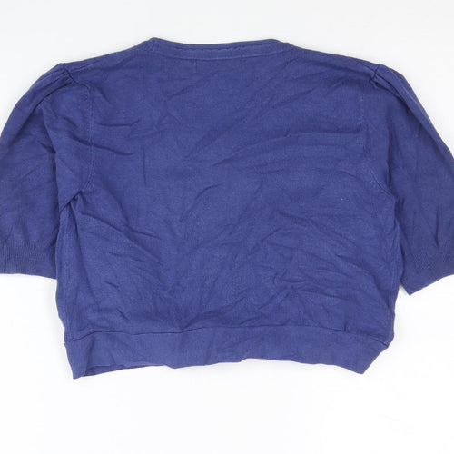 Marks and Spencer Women’s Blue Cardigan UK 10 V-Neck Knit