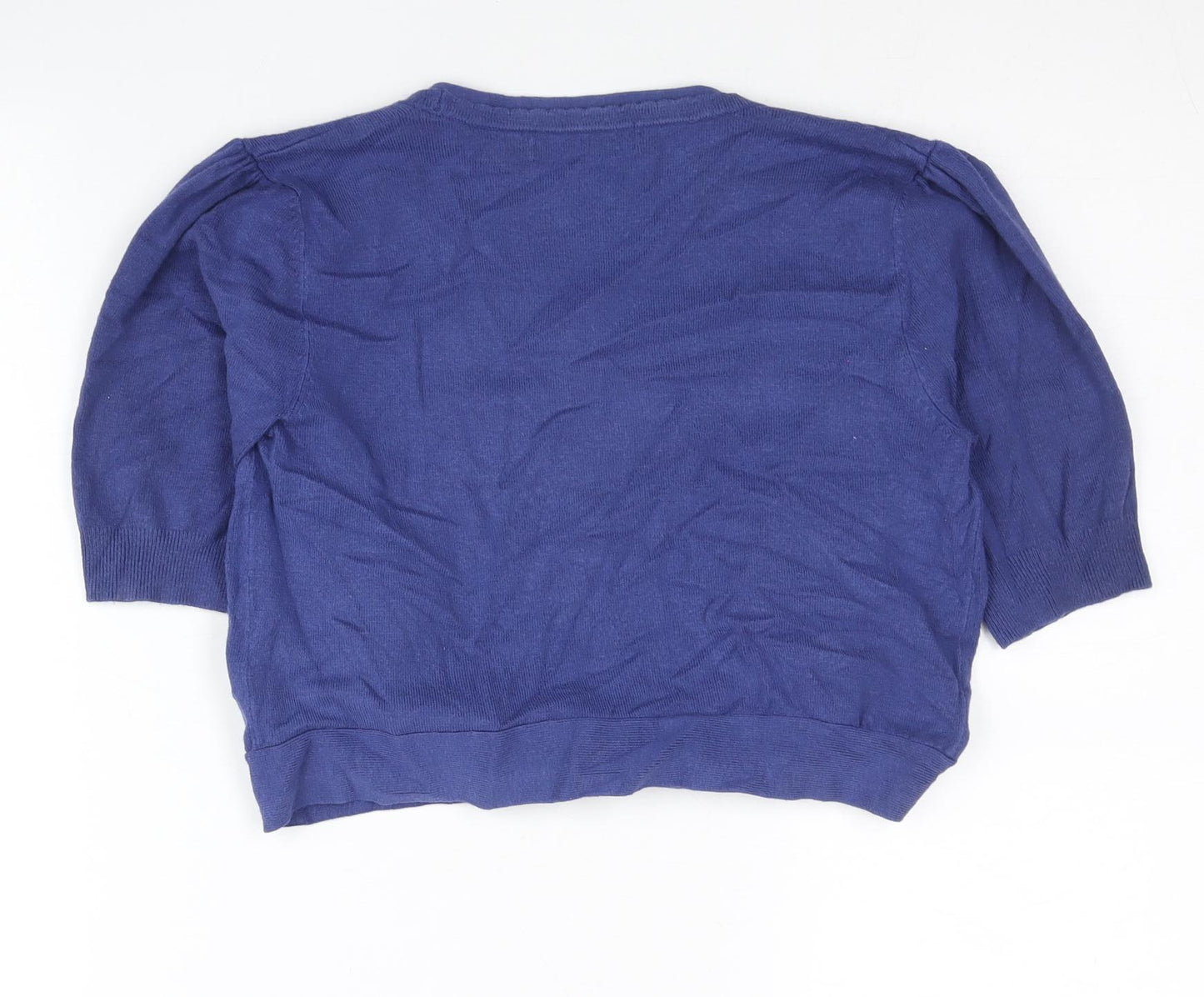 Marks and Spencer Women’s Blue Cardigan UK 10 V-Neck Knit