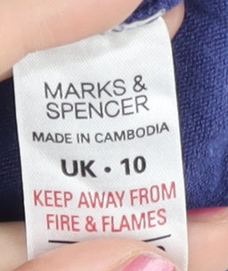 Marks and Spencer Women’s Blue Cardigan UK 10 V-Neck Knit