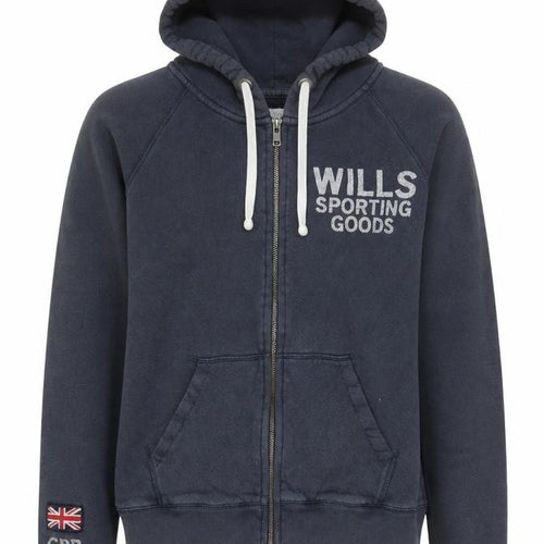 Jack Wills Women’s Navy Full Zip Hoodie UK 10 Cotton Casual